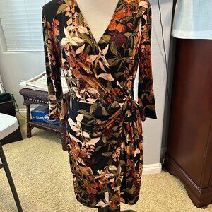 International Concepts Petite Large brown dress